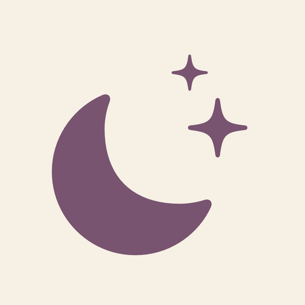 Little hours crescent moon and two stars